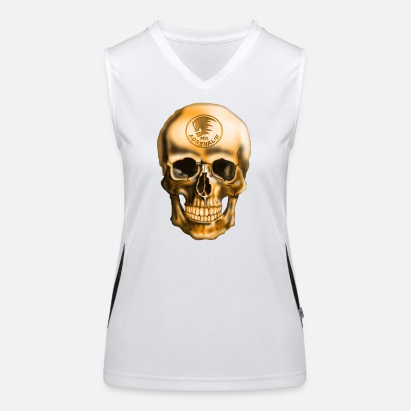 Skull with Adrenaline Emblem Women's Functional Contrast Tank Top