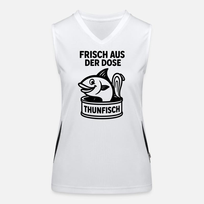 thunfisch dose Funktionelles Kontrast-Tank Top für Frauen