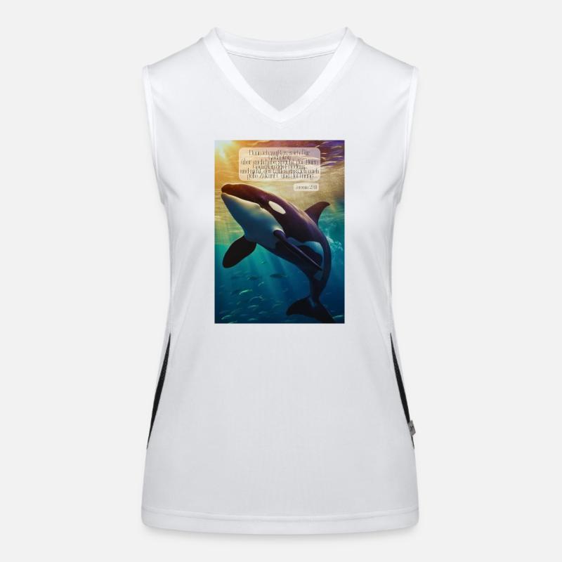 Orca Unterwasser Hoffnungsvers Funktionelles Kontrast-Tank Top für Frauen