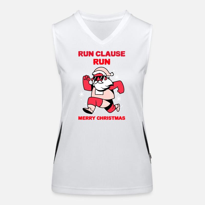 Courir, Clause, Courir – Design de Noël Débardeur respirant contrasté Femme