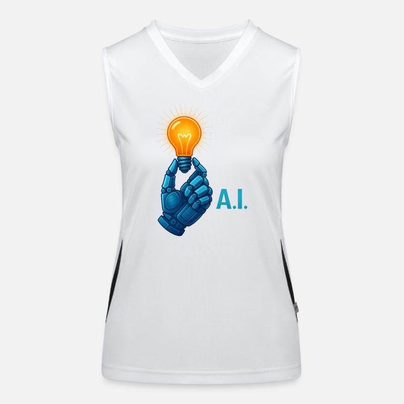 ai Tech Statement mit coolem Vibe funny Funktionelles Kontrast-Tank Top für Frauen