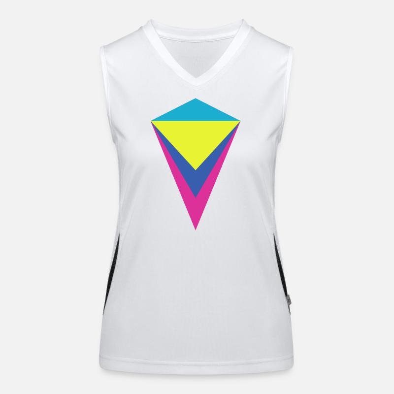 Multi-layered neon diamond Women's Functional Contrast Tank Top