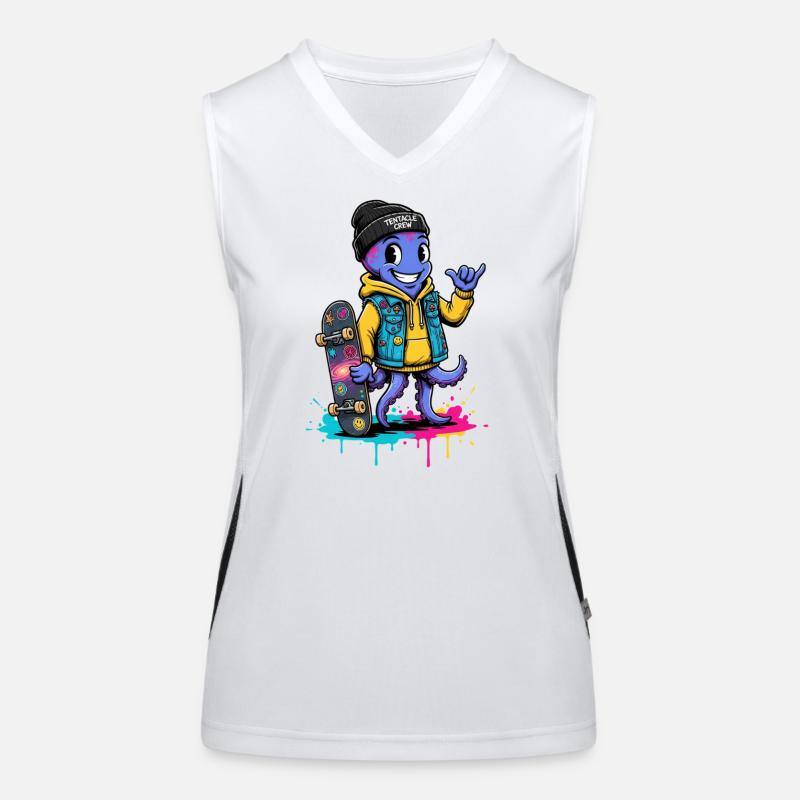 Tentacle Skate Crew Cartoon Women's Functional Contrast Tank Top