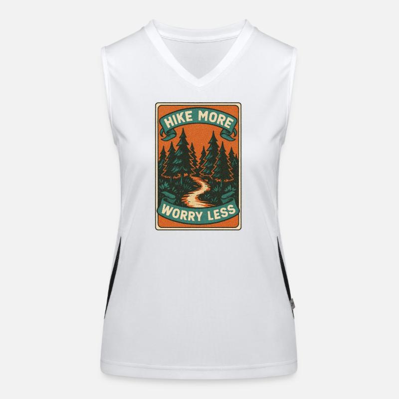 Hike More Worry Less Women's Functional Contrast Tank Top