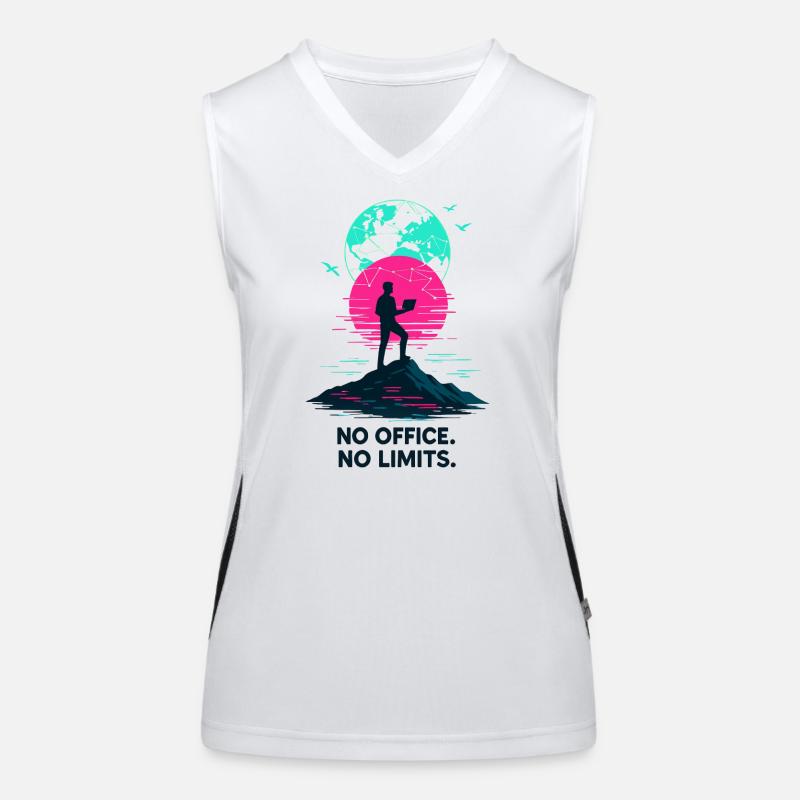 Telecommuting No office, no limits Women's Functional Contrast Tank Top