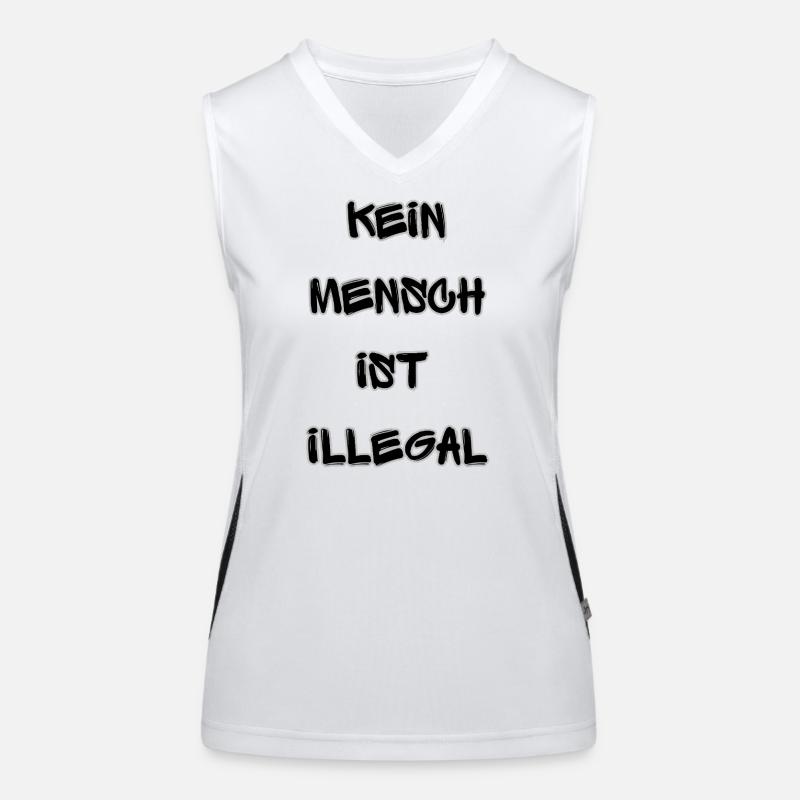 No one is illegal – solidarity Women's Functional Contrast Tank Top