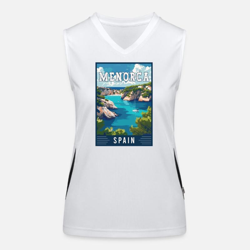 Experience Serenity in Menorca - Spain Women's Functional Contrast Tank Top