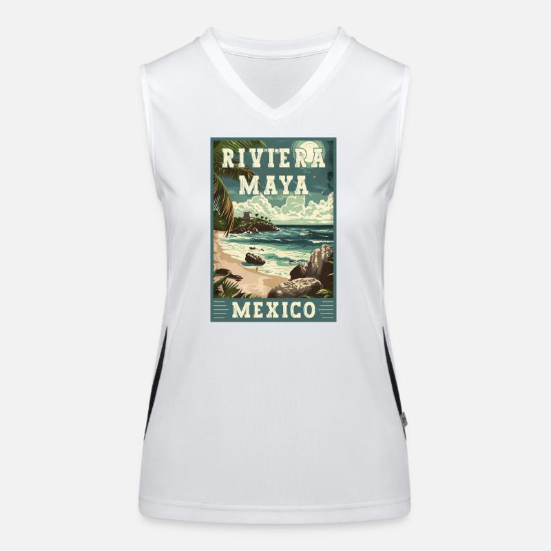 Entdecken Sie das Paradies in Riviera Maya - Mexiko Funktionelles Kontrast-Tank Top für Frauen