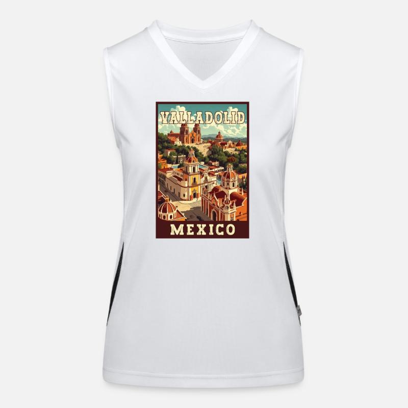 Explore Tropical View of Valladolid In Mexico Women's Functional Contrast Tank Top