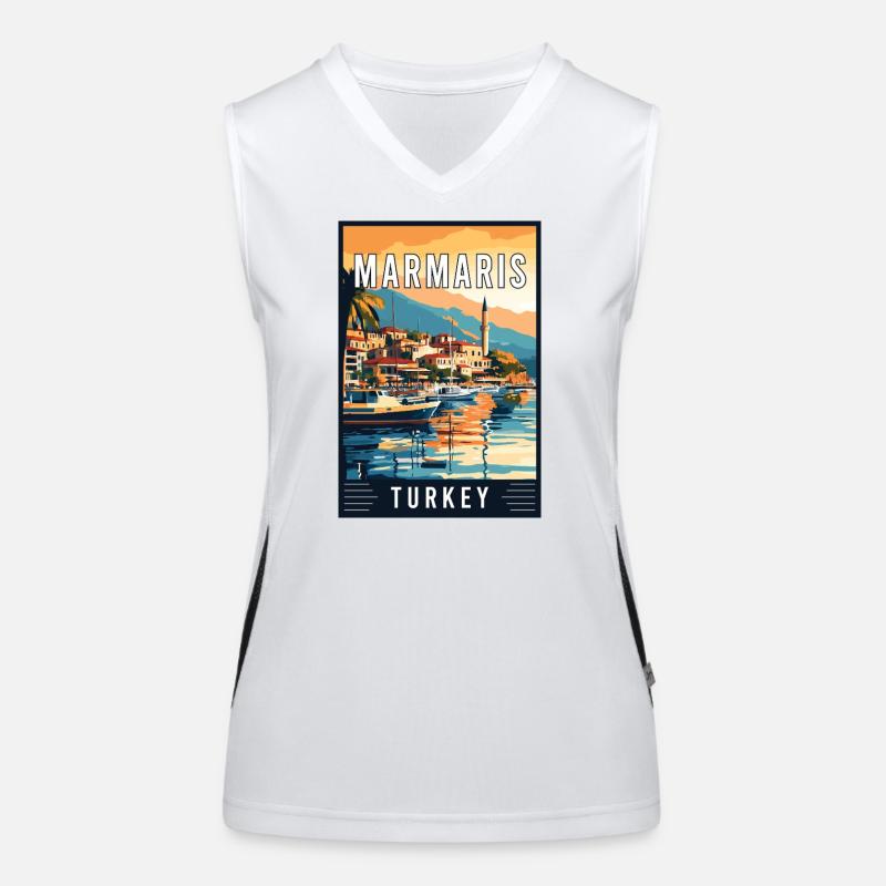 Entdecken Sie bezaubernde Marmaris in der Türkei Funktionelles Kontrast-Tank Top für Frauen