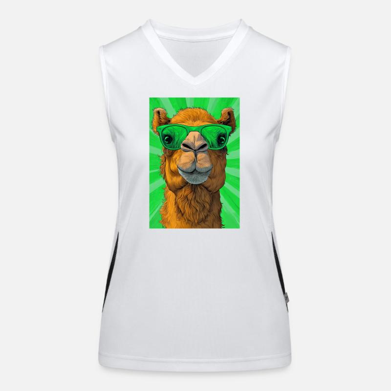 Kamel Funktionelles Kontrast-Tank Top für Frauen