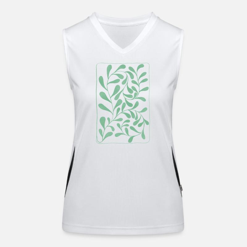 Eucalyptus Leaves Women's Functional Contrast Tank Top