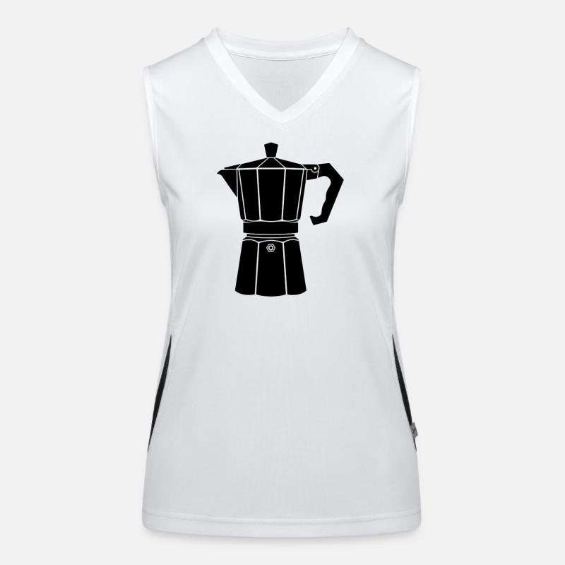 Moka Pot Funktionelles Kontrast-Tank Top für Frauen
