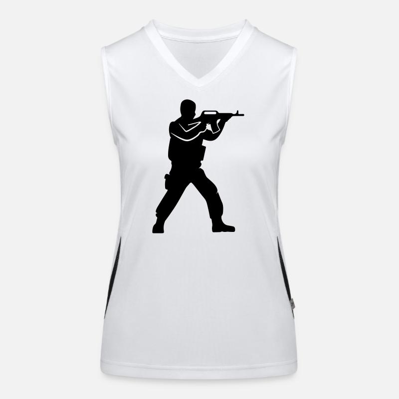 Soldier Silhouette Women's Functional Contrast Tank Top