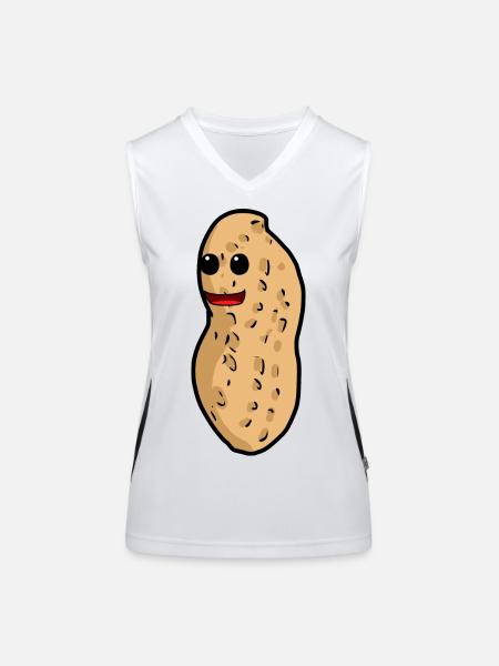 Peanut Nut Children Peanuts Child Baby Children - Women's Functional Contrast Tank Top - white/black - Front