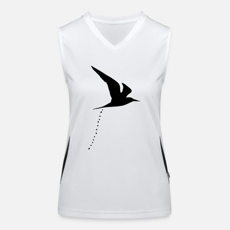 Kackvogel kackender vogel scheißender scheiße 1c Funktionelles Kontrast-Tank Top für Frauen