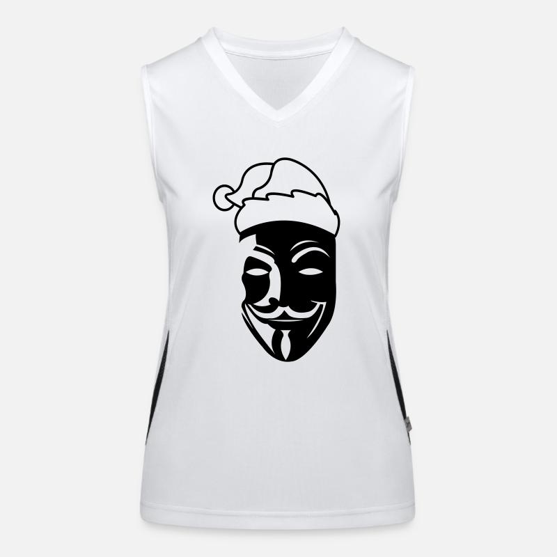 anonymous_weihnachtsmann_01 Débardeur respirant contrasté Femme