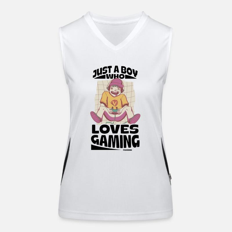 Game Nerd Game Console Gaming Play Gamepad Débardeur respirant contrasté Femme