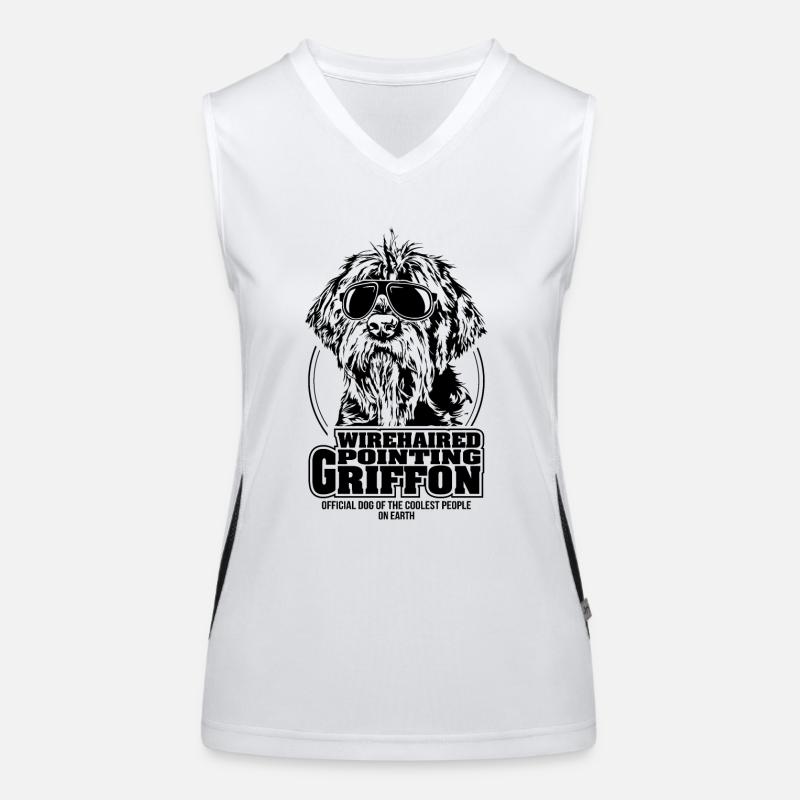WIREHAIRED POINTING GRIFFON les plus cool people chiens Débardeur respirant contrasté Femme
