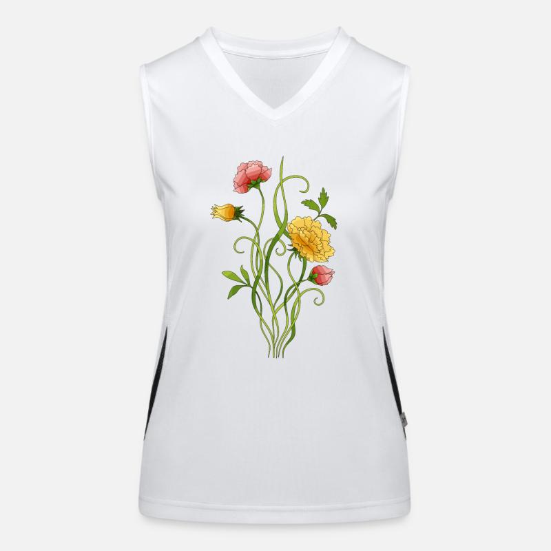 Fleur Débardeur respirant contrasté Femme
