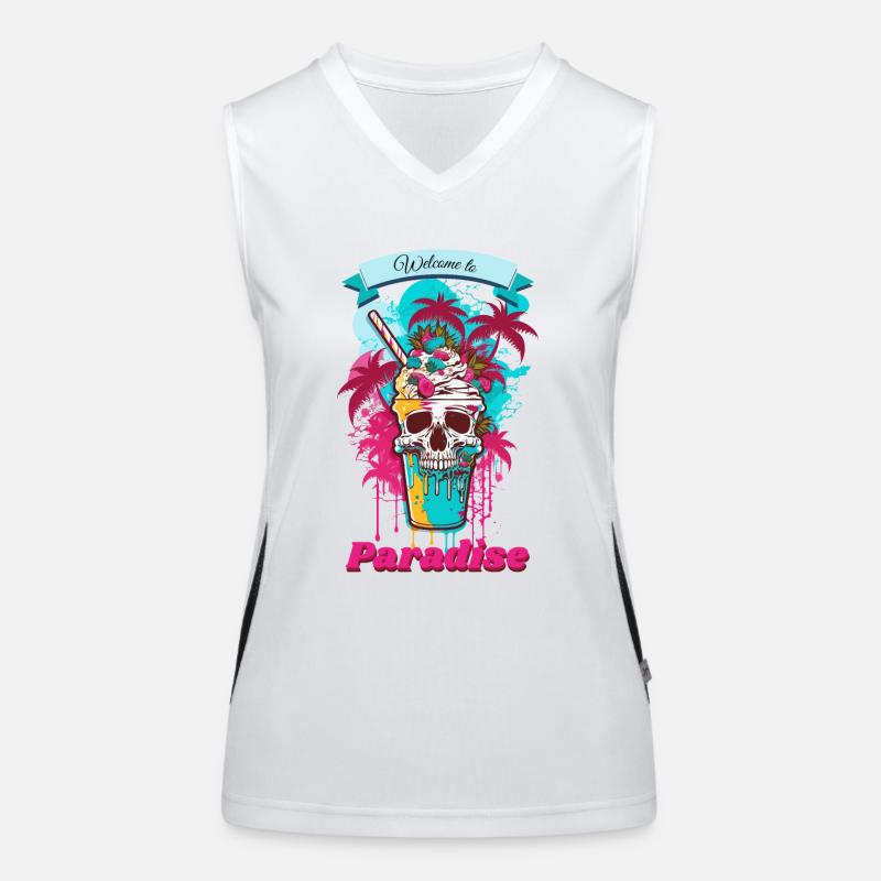 Welcome to Paradise Funktionelles Kontrast-Tank Top für Frauen