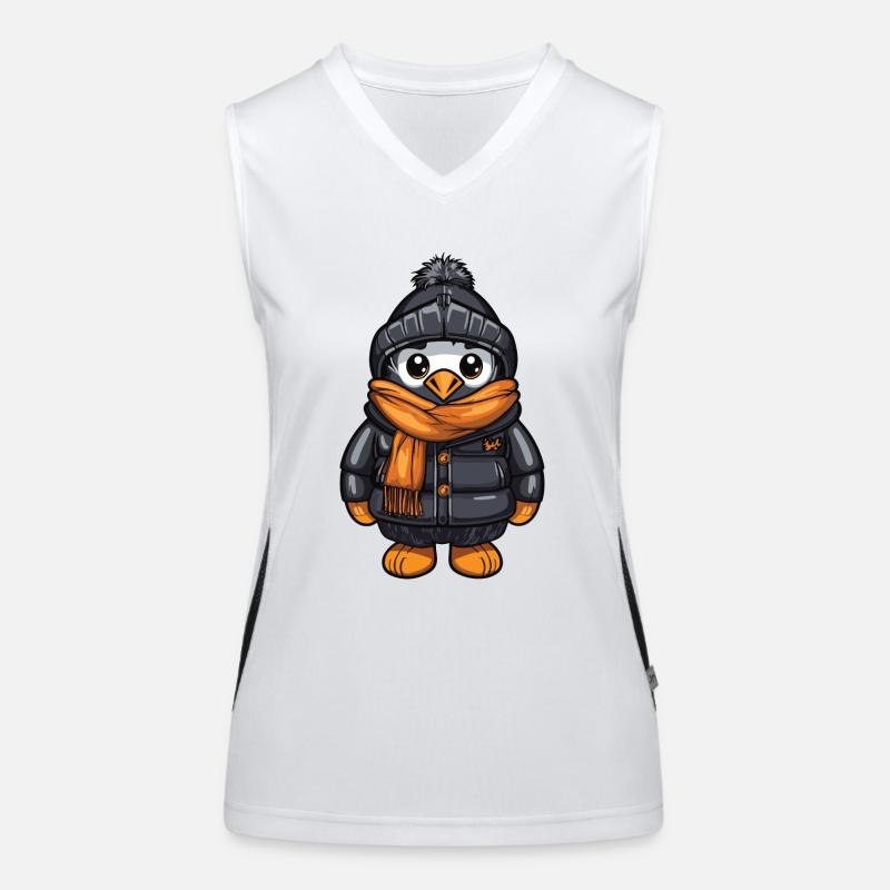 Penguin Comic Cute Winter Women's Functional Contrast Tank Top