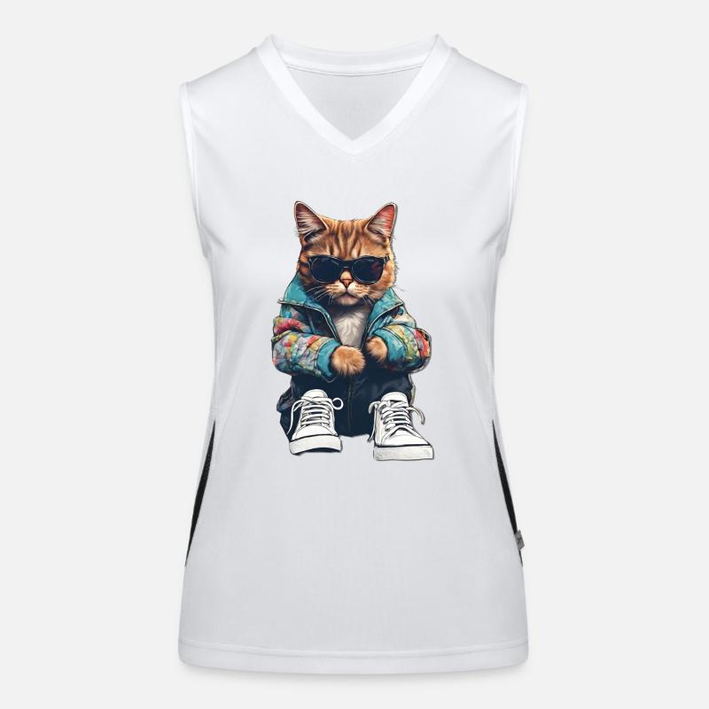 Chat cool Débardeur respirant contrasté Femme