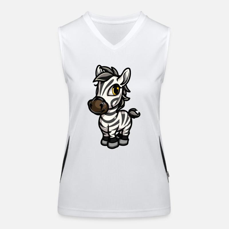 Zebra Comic Funktionelles Kontrast-Tank Top für Frauen