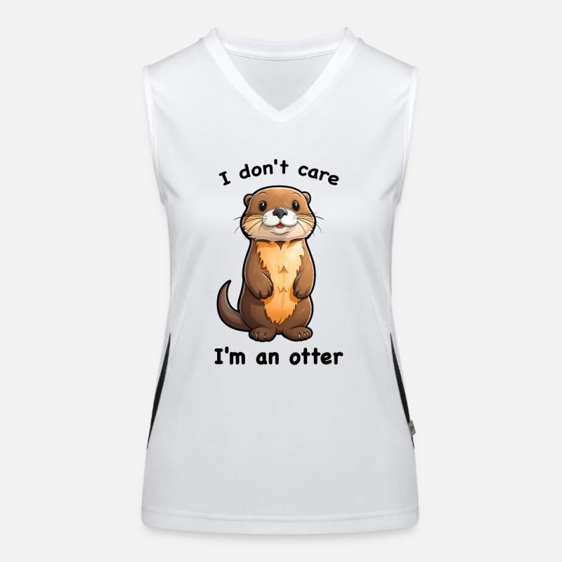Otter-Einstellung: Es ist mir egal Funktionelles Kontrast-Tank Top für Frauen