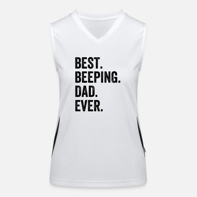Best Beeping Dad Ever Women's Functional Contrast Tank Top