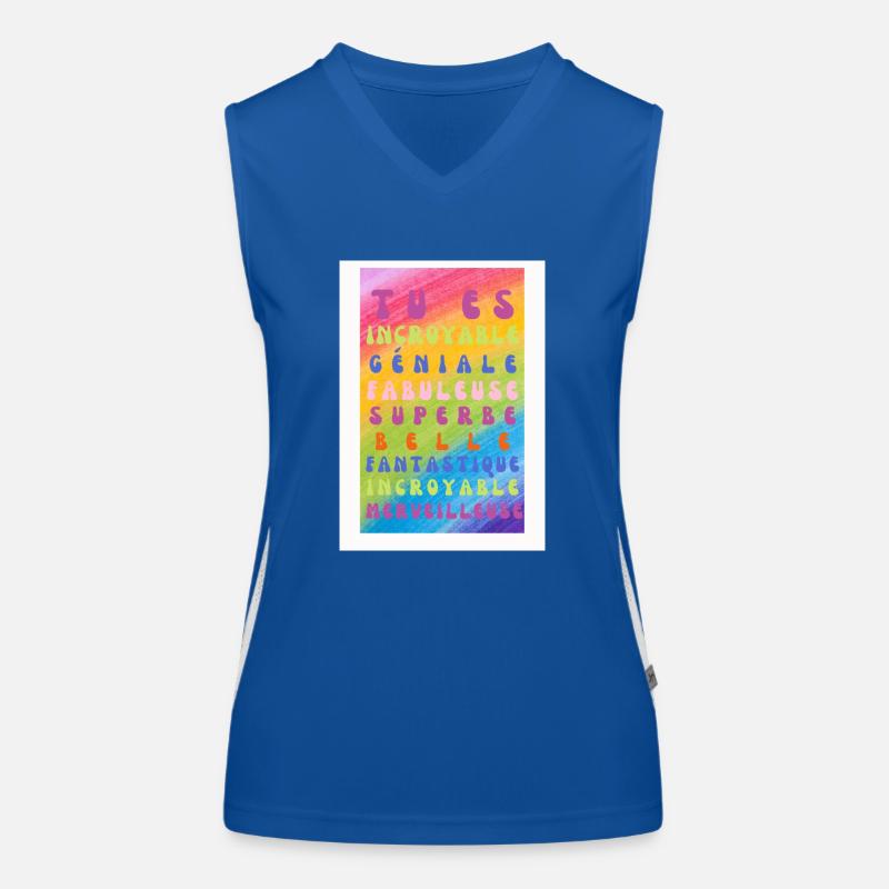 tu es parfaite Débardeur respirant contrasté Femme