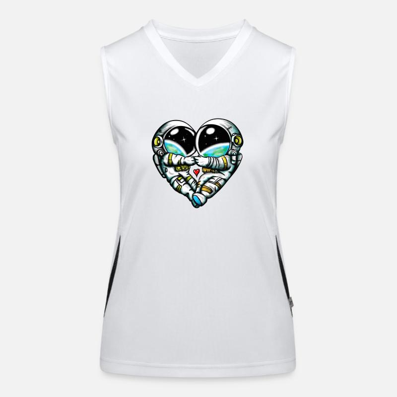 Space Love Funktionelles Kontrast-Tank Top für Frauen