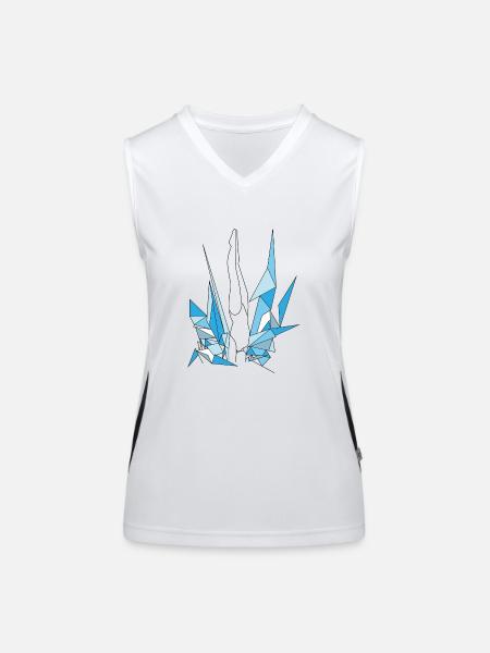 Get into your element - Funktionelles Kontrast-Tank Top für Frauen - Weiß/Schwarz - Vorne