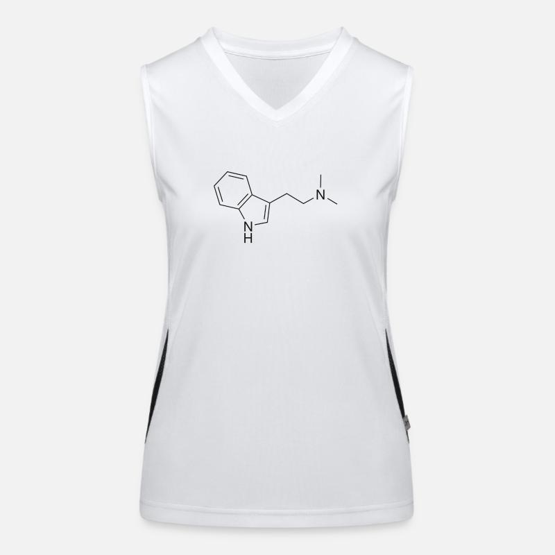 DMT molecule - black Women's Functional Contrast Tank Top
