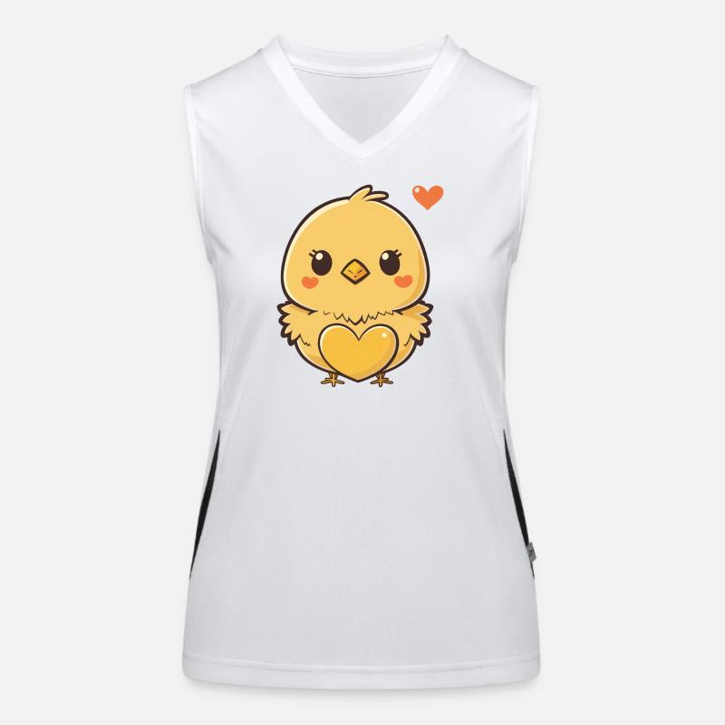 Süßes Osterkücken Funktionelles Kontrast-Tank Top für Frauen