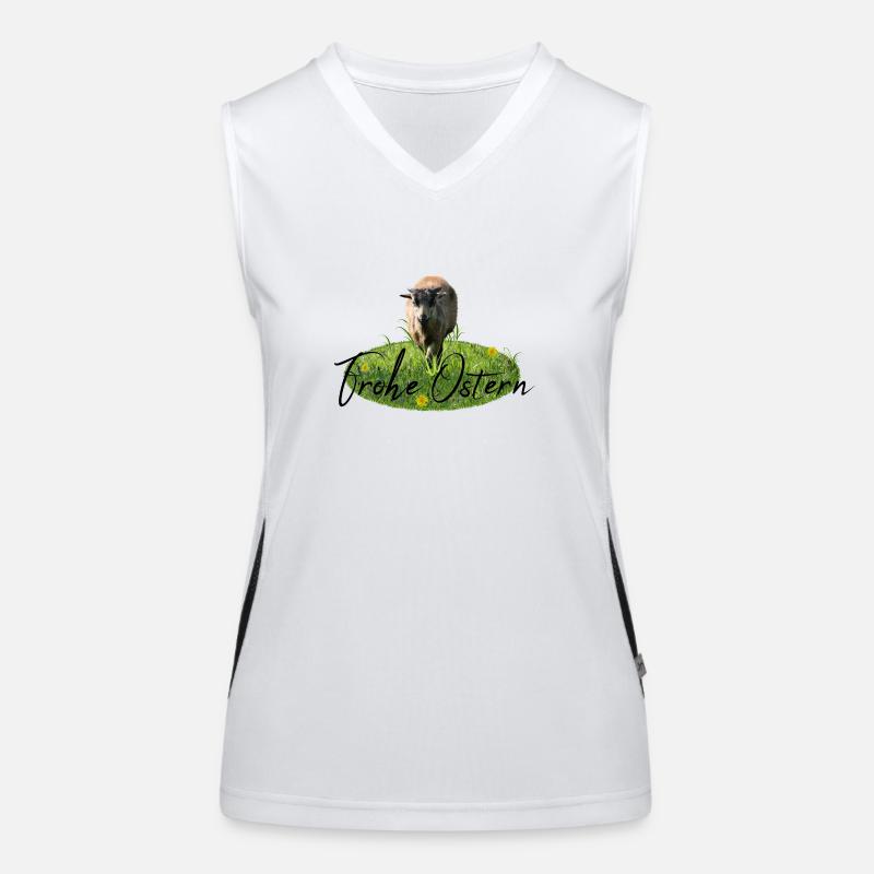 Happy Easter Lamb Women's Functional Contrast Tank Top