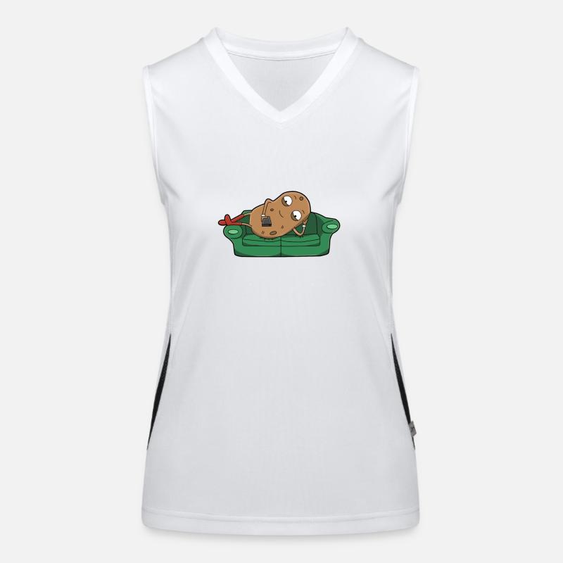 Divano patata pigra TV Top sportivo da donna in contrasto cromatico