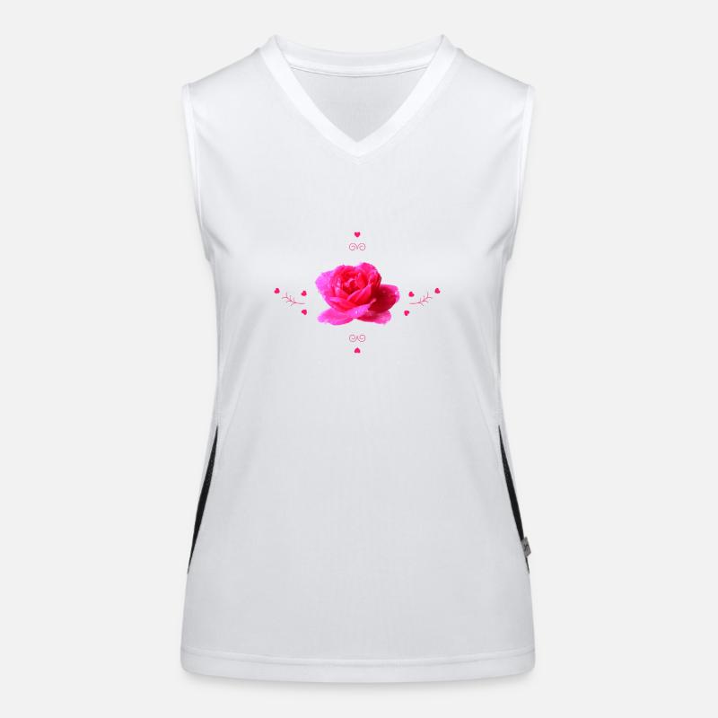 Rose Débardeur respirant contrasté Femme