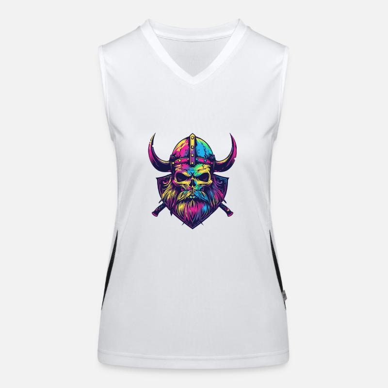Viking Skull Women's Functional Contrast Tank Top