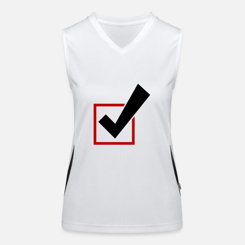 Tick Sélectionner le symbole de tick Débardeur respirant contrasté Femme