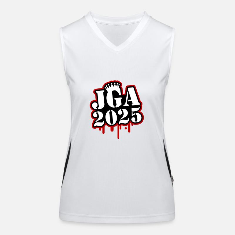 JGA 2025 Junggesellen Abschied Funktionelles Kontrast-Tank Top für Frauen