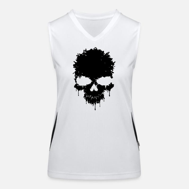 Skull Grunge Women's Functional Contrast Tank Top