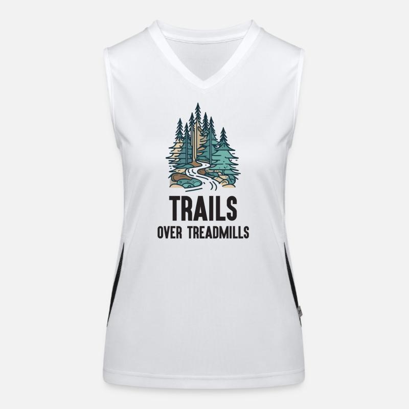 Trail Running - Trails Over Treadmills Women's Functional Contrast Tank Top