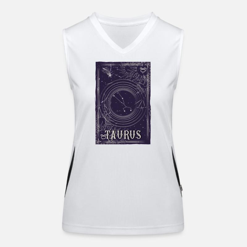 Taurus Sternbild Orbit Design Funktionelles Kontrast-Tank Top für Frauen