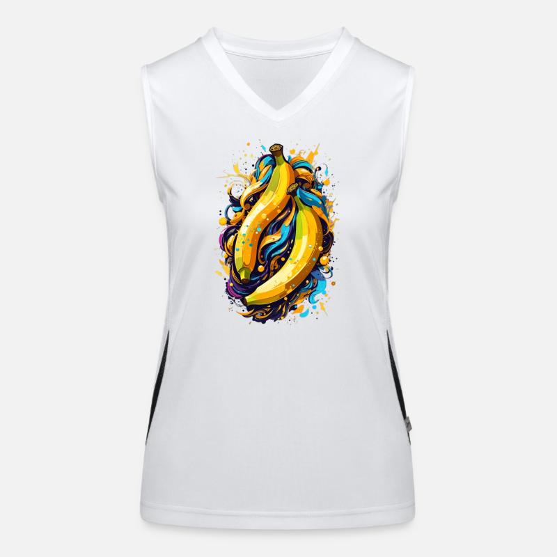Banane Top sportivo da donna in contrasto cromatico