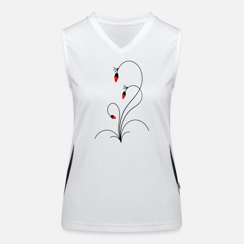 vrille florale délicate Débardeur respirant contrasté Femme