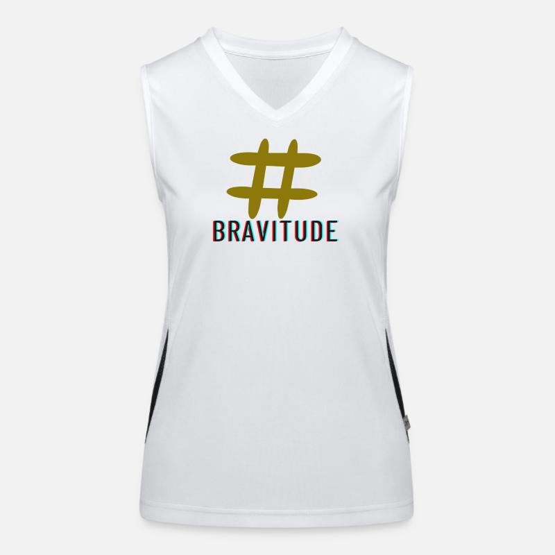 Slogan de l’étiquette de trappe Bravitude Débardeur respirant contrasté Femme