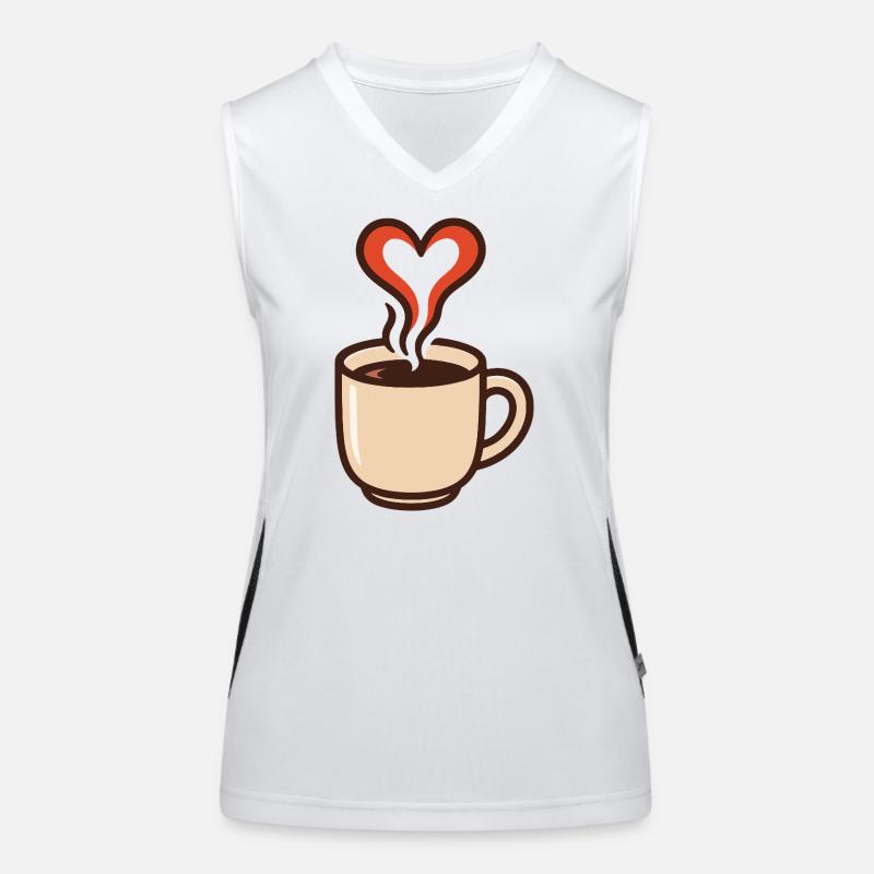 Herzerwärmender Kaffeegenuss Funktionelles Kontrast-Tank Top für Frauen