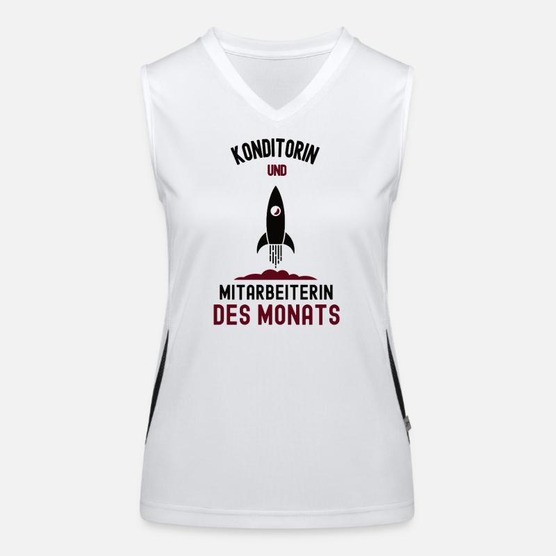 Mitarbeiterin des Monats Konditorin Konditor Frau Funktionelles Kontrast-Tank Top für Frauen