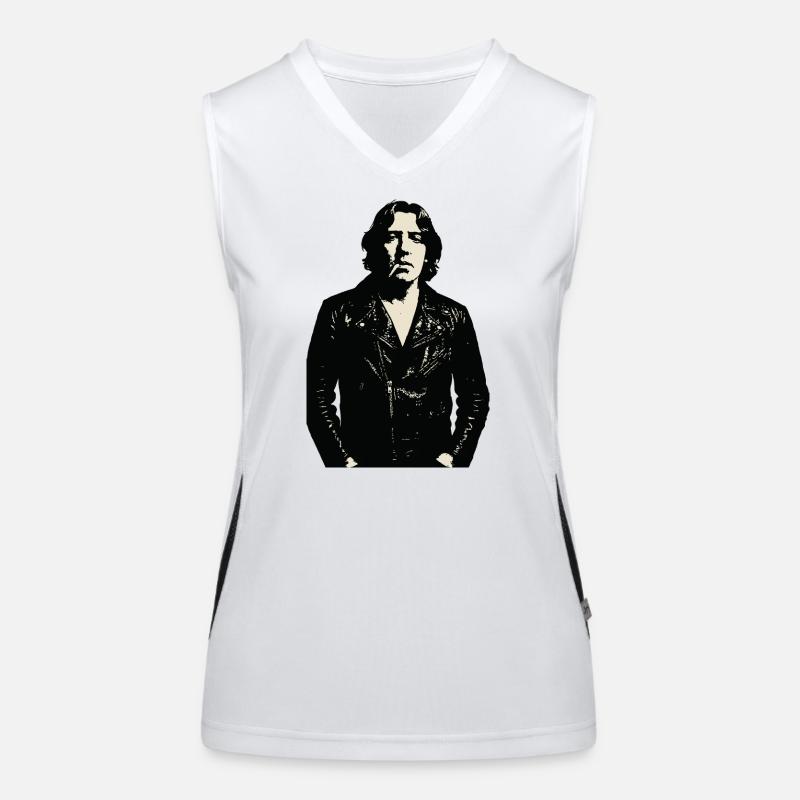 Oscar Wilde als Punkrocker Funktionelles Kontrast-Tank Top für Frauen